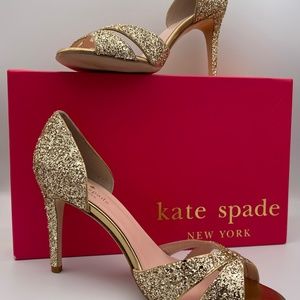 Kate Spade New York Women's Shoe Idaya Old Gold Metallic Pump Size 7.5 M US